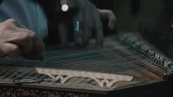 Qanun playing a virtuoso Stock Footage