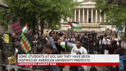UK student protest: UCL Palestinian solidarity protests News Clip