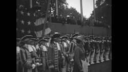 Gen. John Pershing at the dedication of the Chateau-Thierry American Monument; statue of Pershing unveiled in Versailles, 1937 News Clip