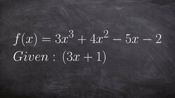 Learn How to Find the Remaining Factors When Only Given One With Fractions Instructional Video