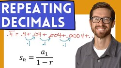 Rewriting repeating decimal as fraction (infinite geometric series) Instructional Video