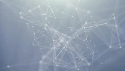 Abstract Futuristic Geometric Plexus Digital network of blue dot and white lines, dots, Triangles and node. Computer Network Data, Big Data, Connection Technology Seamless Loop Background Stock Footage