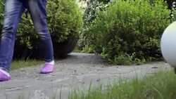 Man walks in the garden Stock Footage