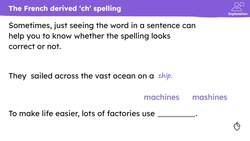 Spelling words with French etymology Instructional Video