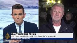 Standoff as Italy blocks 35 rescued migrants from leaving ship News Clip