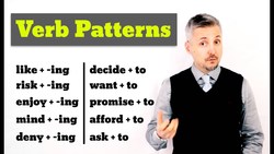 Lesson on VERB PATTERNS ( VERB + ING - VERB + TO) Instructional Video