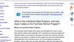 How to Earn Money with YouTube's Individual Video Program Instructional Video