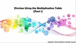 Division Using the Multiplication Table (Part 1) Instructional Video