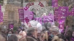 CLEAN : People gather ahead of march against gender violence and discrimination News Clip