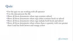 MongoDB Mastering MongoDB for Beginners (Theory and Projects) - Quiz($all) Instructional Video