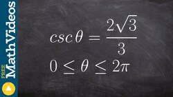 Evaluate for theta between 0 and 2pi Instructional Video