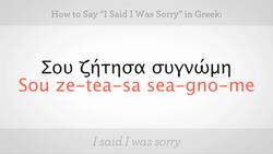 How to Say "I Said I Was Sorry" in Greek Instructional Video