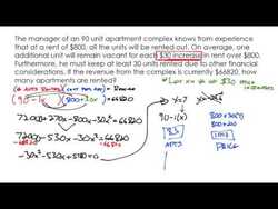 Applications of Quadratics 4 - Revenue Instructional Video