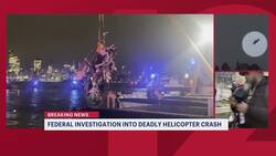Divers search for parts of a NYC helicopter that crashed into the Hudson killing 6 News Clip
