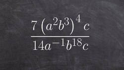 Simplifying a rational expression with multiple powers of exponents Instructional Video