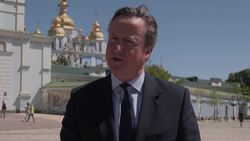 Lord David Cameron visits Ukraine after the Government announced a commitment to spend £3 billion a year on military support News Clip