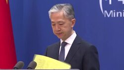 CLEAN : China denies asking Russia to delay invasion until after Olympics News Clip