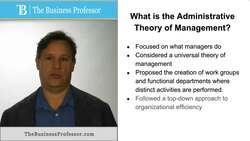 Administrative Theory of Management Instructional Video