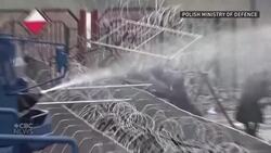 Protesters clash with security forces at Belarus-Poland border News Clip