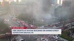 FDNY: Crews battle compactor fire at NYCCHA building in Downtown Brooklyn News Clip