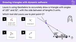 Constructing a triangle given two angles and the side length between them Instructional Video