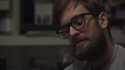 Pussy Riot activist Pyotr Verzilov saying he believes he was poisoned by Russian 'law enforcement' but is unsure 'which side' Stock Footage