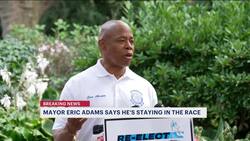 Mayor Eric Adams says he won't quit the race and is the only one who can beat Mamdani News Clip