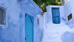 Wide Angle: Stairs Leading up to a Door Stock Footage