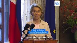 In the Philippines, Ursula von der Leyen says Europe will not tolerate aggression in the Pacific News Clip