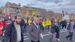 Pro-Palestine protesters march through Dublin News Clip