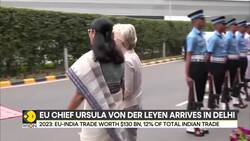 EU chief Ursula von der Leyen arrives in Delhi; pays homage to Mahatma Gandhi News Clip
