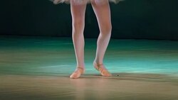 little ballet girls in multicolored tutu Stock Footage