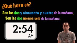 Telling time with "menos" in Spanish - Practice #2 (Basic) Instructional Video