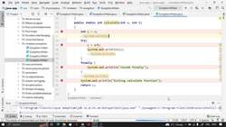 Java for Beginners with Hands-On Program and Capstone Project - Hands-on with Finally Block in Exception Handling - part-1 Instructional Video