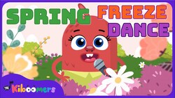 Spring Freeze Dance - THE KIBOOMERS Preschool Movement Songs - Brain Break Instructional Video