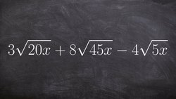 Adding and Subtracting radical expressions Instructional Video