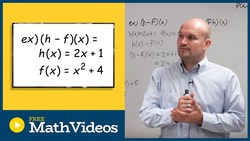 How to subtract two linear functions then determine the domain Instructional Video