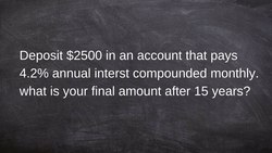 How to find the final value using the compound interest formula Instructional Video