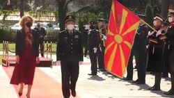CLEAN : Red carpet rolled out for Chinese Defence Minister in North Macedonia News Clip