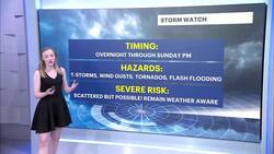STORM WATCH: Strong, scattered thunderstorms on hot and humid Sunday in New Jersey News Clip