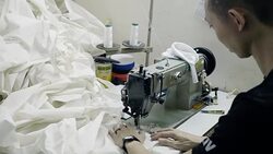 Asian Fashion Designer Working Sewing Machine Stock Footage
