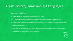 AWS, JavaScript, React - Deploy Web Apps on the Cloud - Key Terms: Stacks, Frameworks, and Languages (Part 2) Instructional Video