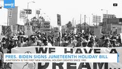 President Biden Signs Bill Creating Federal Juneteenth Holiday News Clip