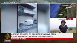 Around 30 missiles reported to have been launched from Lebanon towards Israel News Clip