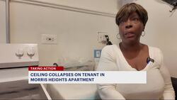 Tenant knocked unconscious after kitchen ceiling collapses in Morris Heights News Clip