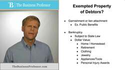 Exempt Property of a Debtor Instructional Video