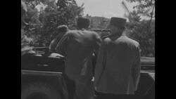 During Korean War, North Korean negotiators enter and leave house in Kaesong, North Korea, where peace talks are being held News Clip