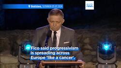 Slovakia's Prime Minister makes first public appearance since May 15 shooting News Clip