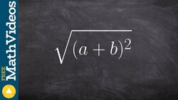 Learn to take the square root of an expression squared, root Instructional Video