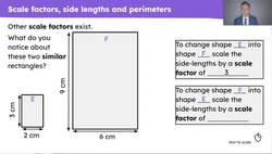 Describe the relationship between scale factors and perimeters of two shapes Instructional Video